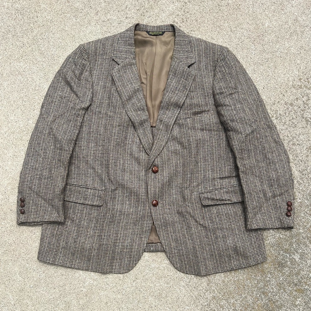 Vtg Christopher Hart Plaid Wool Tweed Blazer 44 Old Money Preppy Sport Coat